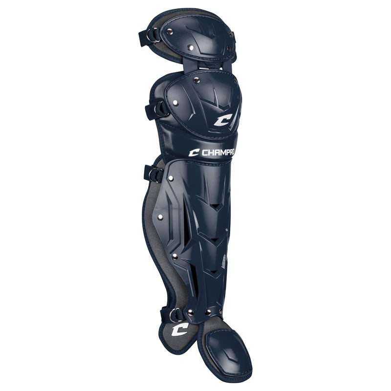 CHAMPRO Optimus Pro Leg Guard - 13.5" Shin Guard, Navy - Image 2
